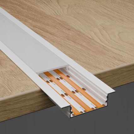 Sisseehitatav profiil LED-ribadele, 1 m, valge