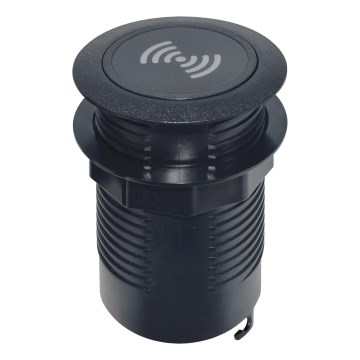 Sisseehitatud juhtmevaba laadija + USB A+C must