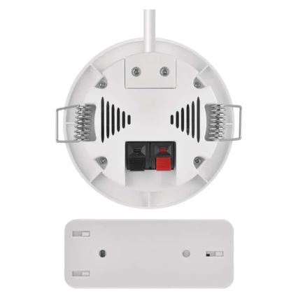 Sisseehitatud traadita uksekell 230V + 1xCR2032 valge