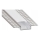 Sisseehitusprofiil LED-lintidele 1 m, hõbe/valge
