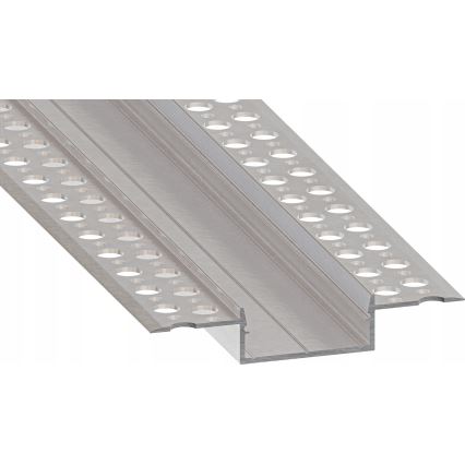 Sisseehitusprofiil LED-lintidele 1 m, hõbe/valge