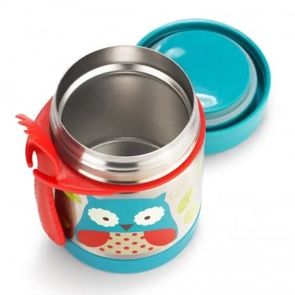 Skip Hop - ZOO toidutermos 325 ml lusika ja kahvliga, öökull