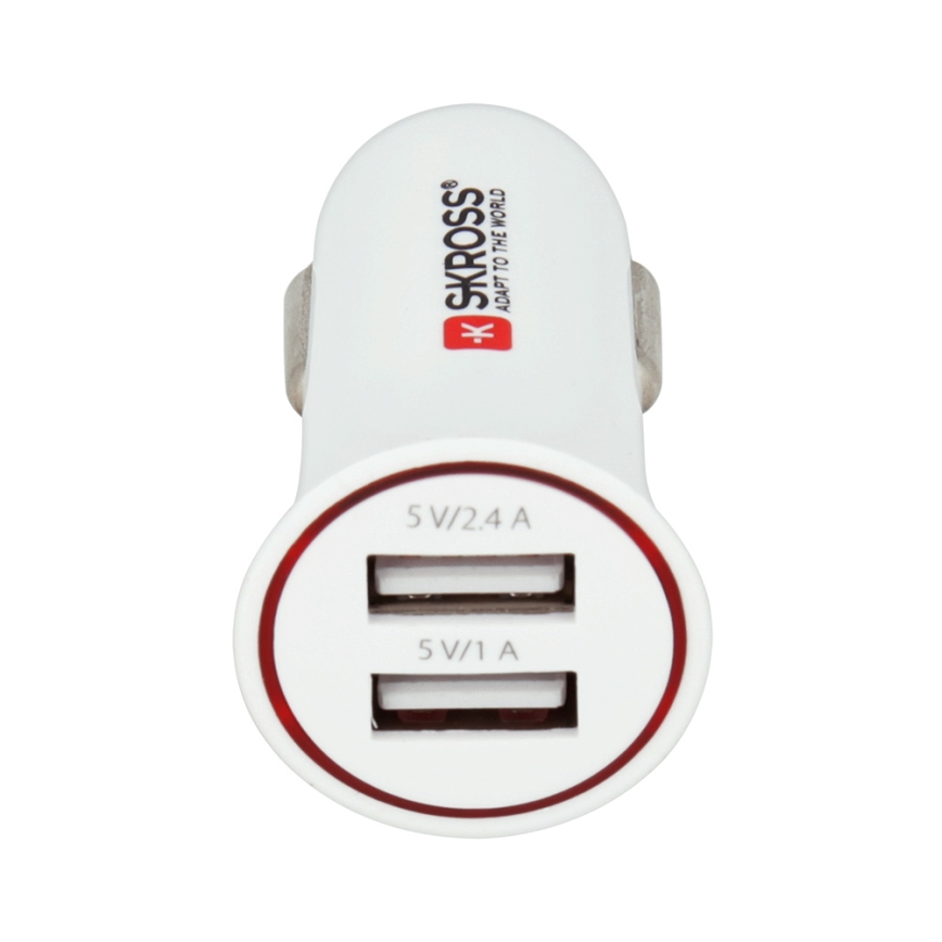 SKROSS - Autolaadija 2xUSB/3400mA/12-24V/5V