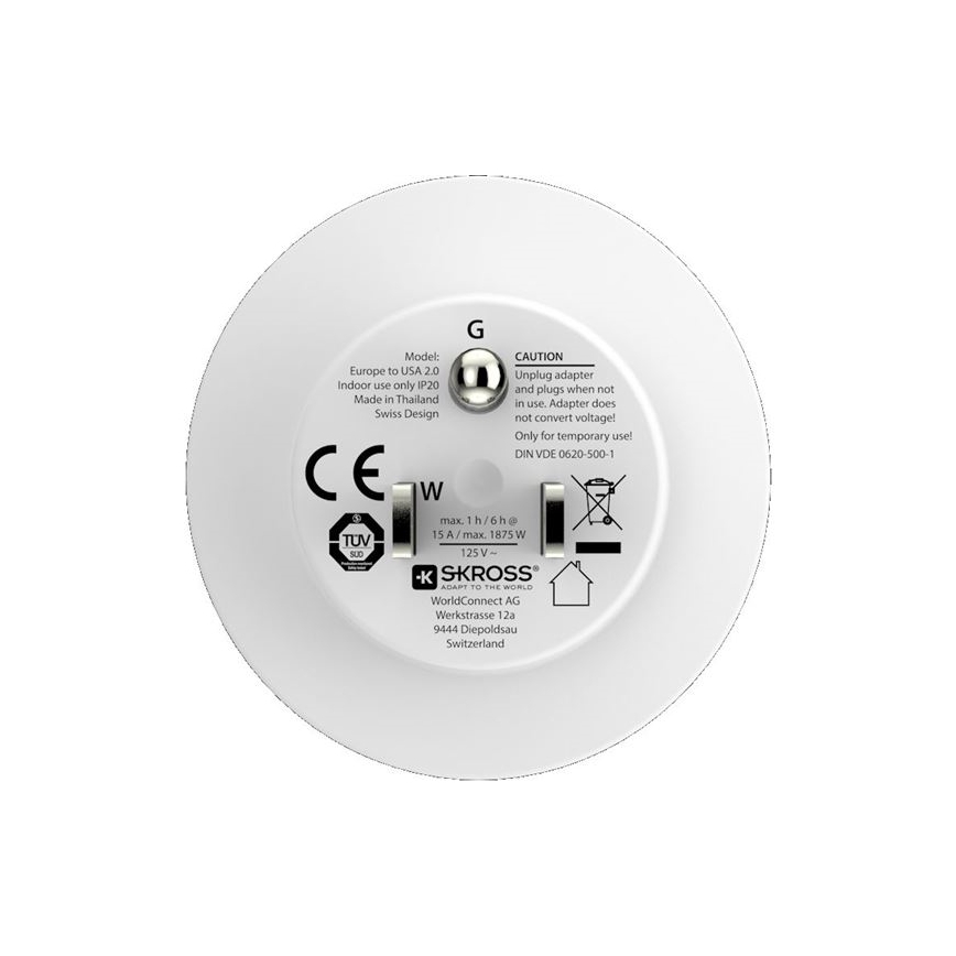 SKROSS - Reisiadapter USA 15A