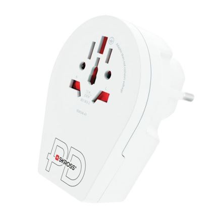 Euroopa reisadapter USB C20PD välismaalastele Tšehhis, USB‑C 20 W, tüüp E/F