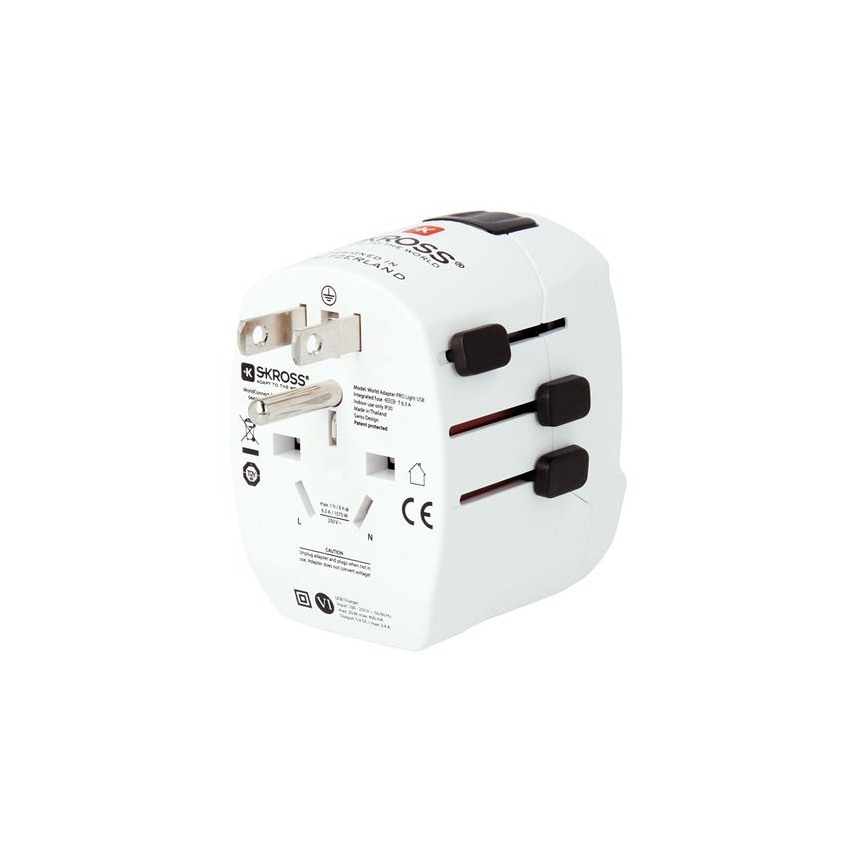 Reisiadapter PRO Light USB AC45PD - ülemaailmne, UK+USA+AUS/CN USB A+C 45W