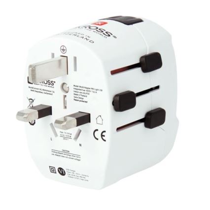 Reisiadapter PRO Light USB AC45PD - ülemaailmne, UK+USA+AUS/CN USB A+C 45W
