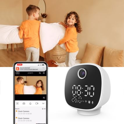 Nutikaamera koos äratuskella, termomeetri ja LED valgustusega 1296p 3Mpx 5V Wi-Fi Tuya IP65