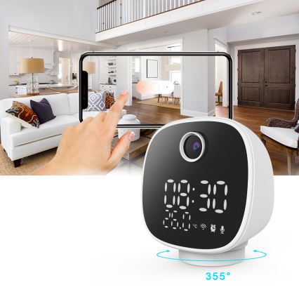 Nutikaamera koos äratuskella, termomeetri ja LED valgustusega 1296p 3Mpx 5V Wi-Fi Tuya IP65