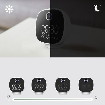 Nutikaamera koos äratuskella, termomeetri ja LED valgustusega 1296p 3Mpx 5V Wi-Fi Tuya IP65