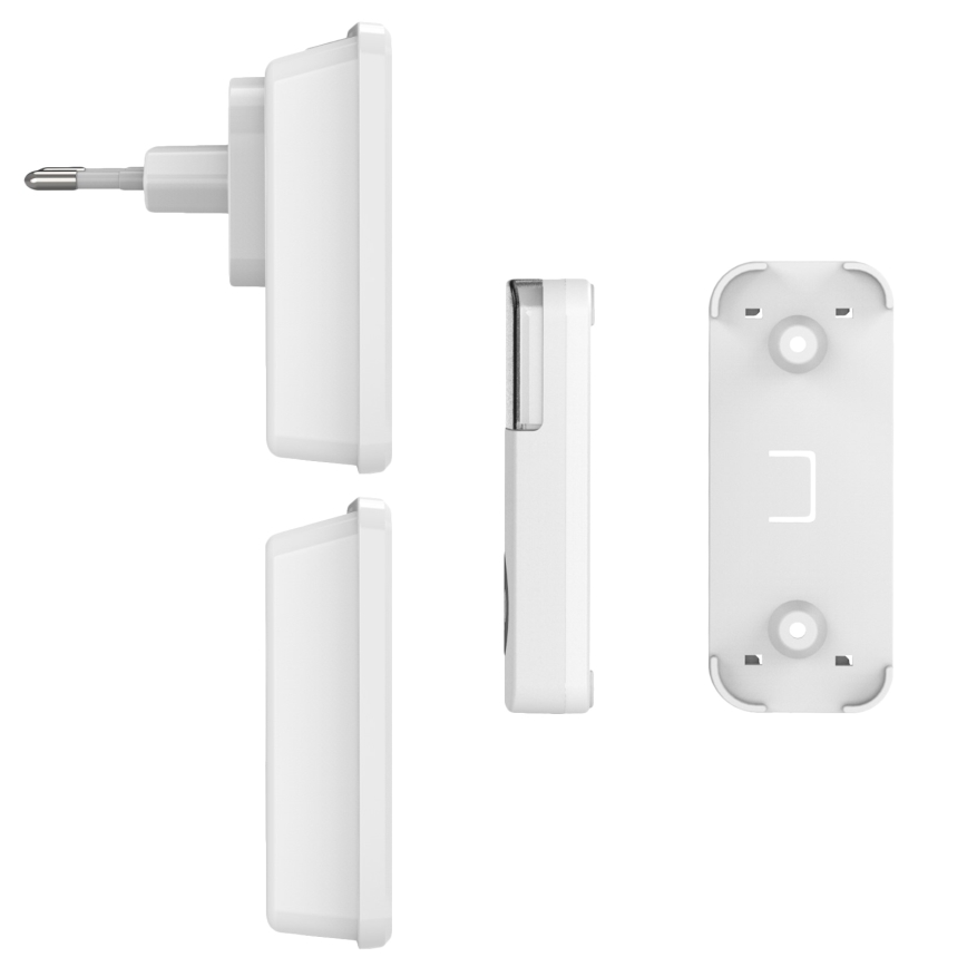 KOMPLEKT 2x Juhtmevaba uksekell 230V/3xAAA IP56 valge