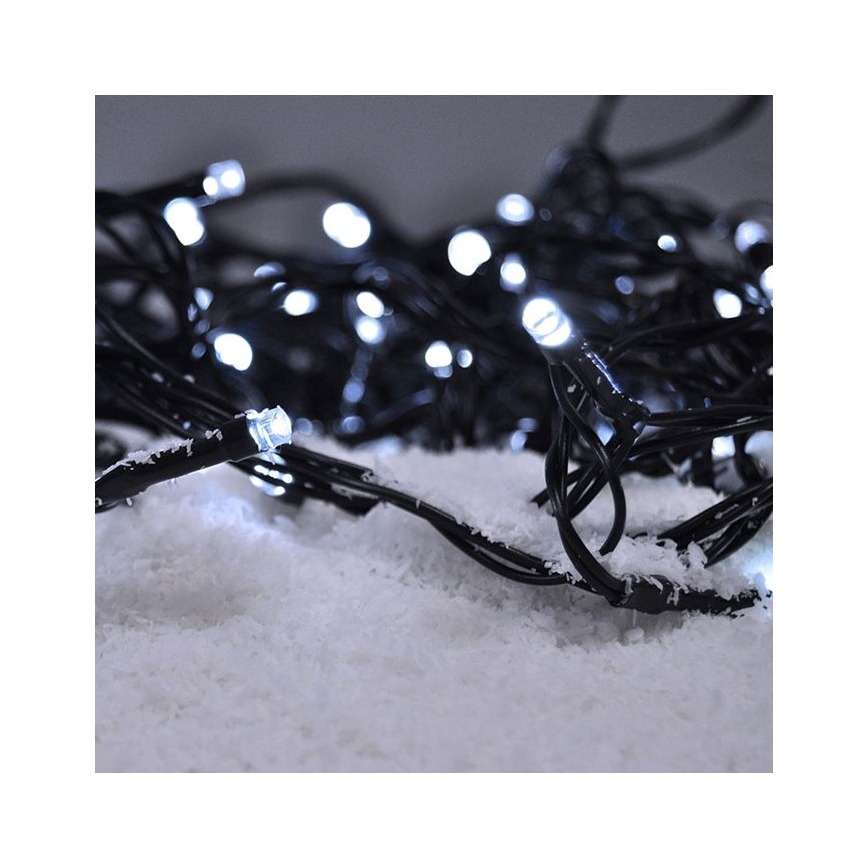 LED Jõuluteemaline valguskett 200xLED/8 funktsiooni 15m IP44 külm valge