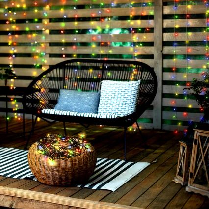 LED välisvalguskett 100xLED/8 funktsiooni IP44 13 m mitmevärviline