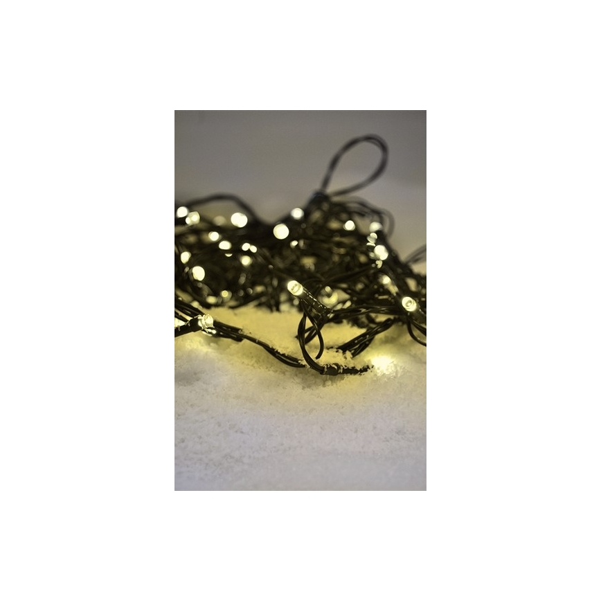 LED Väli valguskett 100xLED/8 funktsiooni IP44 13m soe valge