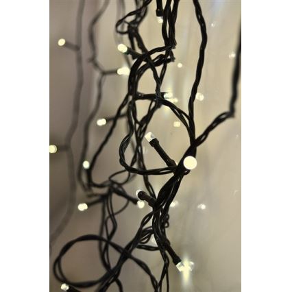 LED välistingimuste valguskett 100xLED/8 funktsiooni IP44 13m soe valge