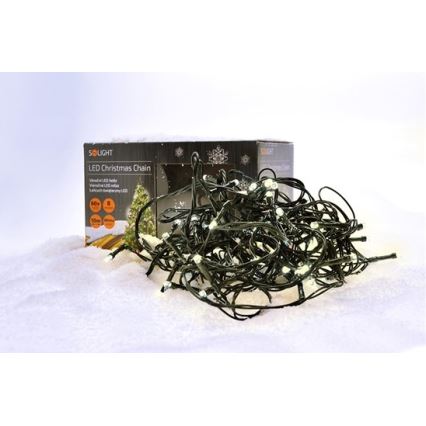 LED välistingimuste valguskett 100xLED/8 funktsiooni IP44 13m soe valge