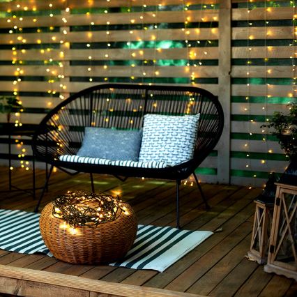 LED välistingimuste valguskett 100xLED/8 funktsiooni IP44 13m soe valge