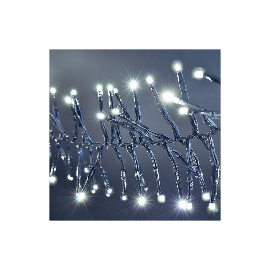 LED Jõuluteemaline valguskett 576xLED/8 funktsiooni 8m IP44 külm valge + Pult