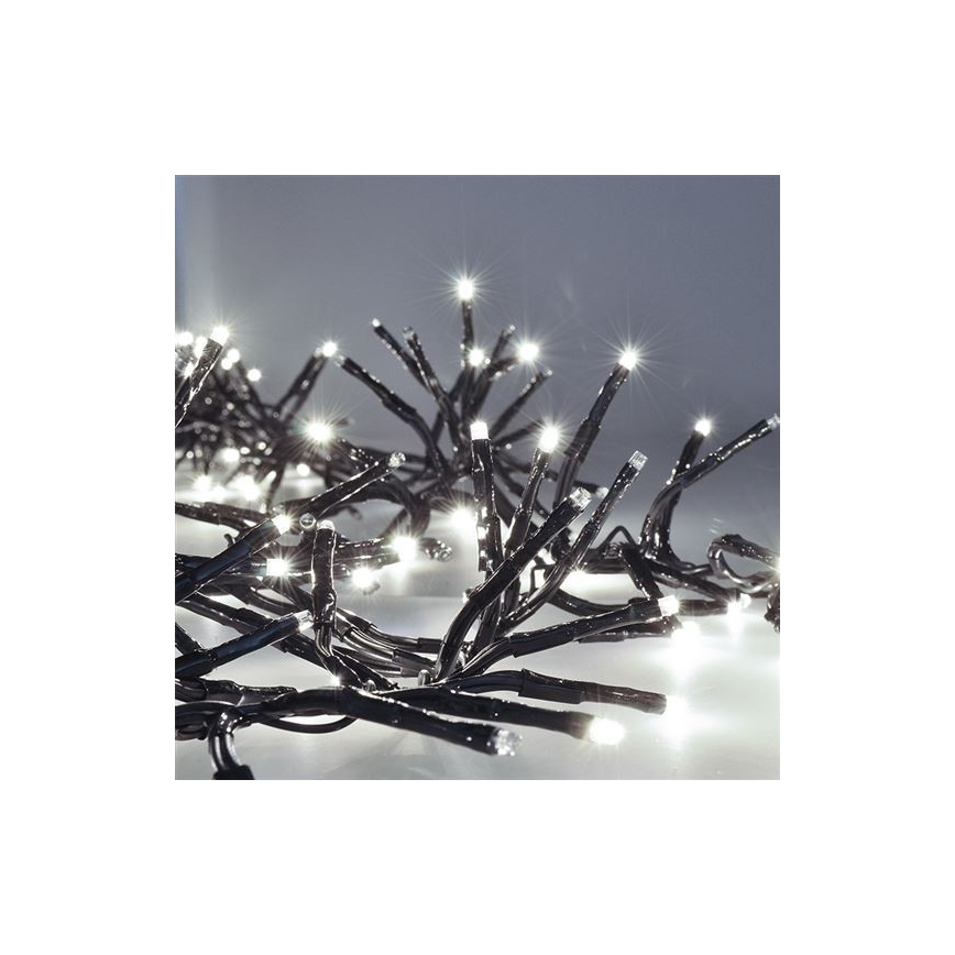LED Jõuluteemaline valguskett 576xLED/8 funktsiooni 8m IP44 külm valge + Pult