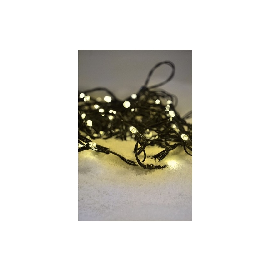 LED Väli jõuluteemaline valguskett 50xLED/8 funktsiooni 8m IP44 soe valge