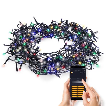 LED Väli jõuluteemaline valguskett 400xLED/8 funktsiooni 25m Wi-Fi Tuya IP44 mitmevärviline/soe valge