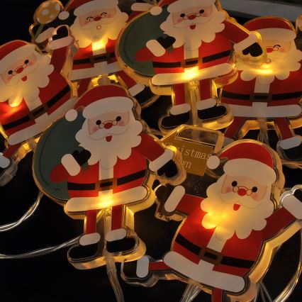 LED-kett iminappudega 6xLED/2xAA 1,2m soe valge Jõuluvana