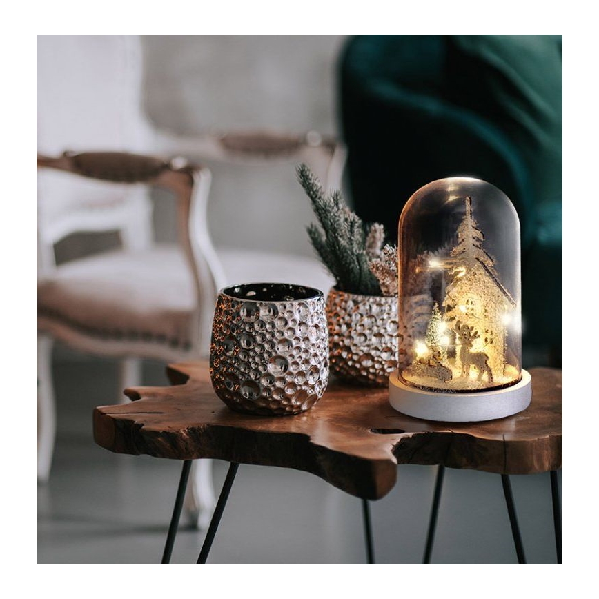 LED Jõulukaunistus LED/2xAAA lumerohke koht lumega