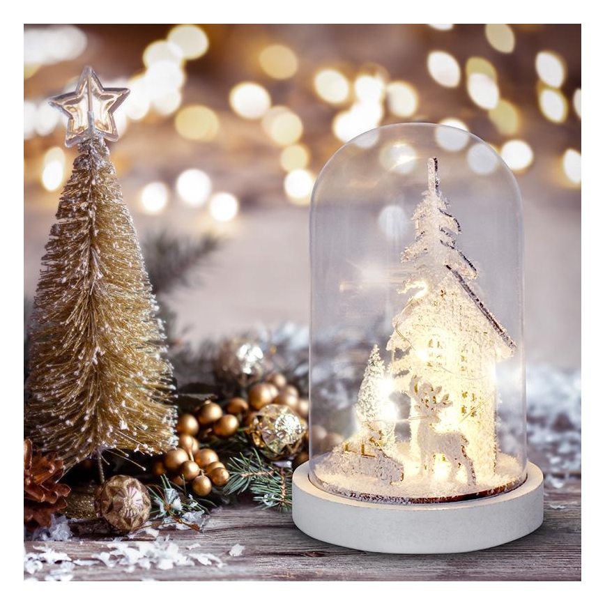 LED Jõulukaunistus LED/2xAAA lumerohke koht lumega