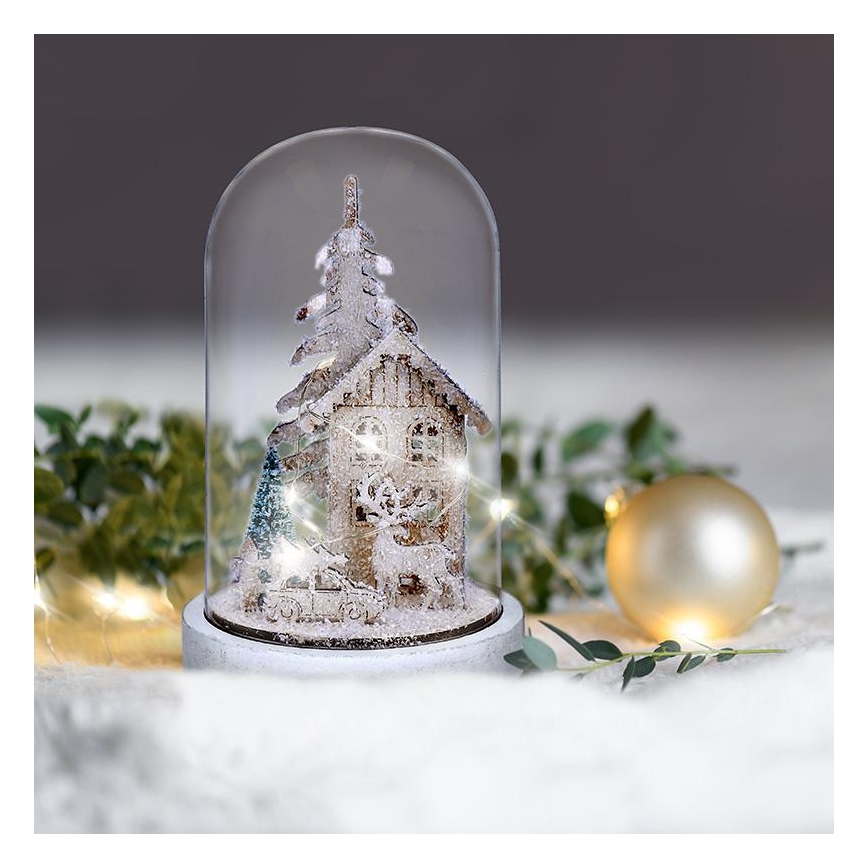 LED Jõulukaunistus LED/2xAAA lumerohke koht lumega