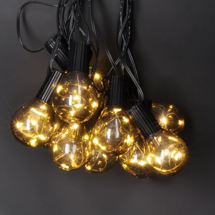 LED Väli dekoratiivne kett GARLAND 10xLED/3xAA 3m IP44 soe valge