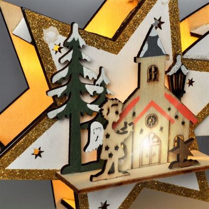 LED jõulukaunistus 10xLED/2xAA komeet