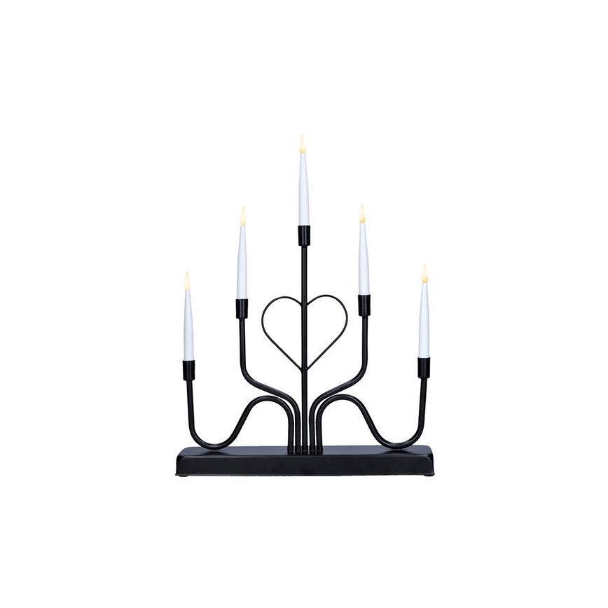 LED jõuluküünlajalg 5xLED/2xAA soe valge