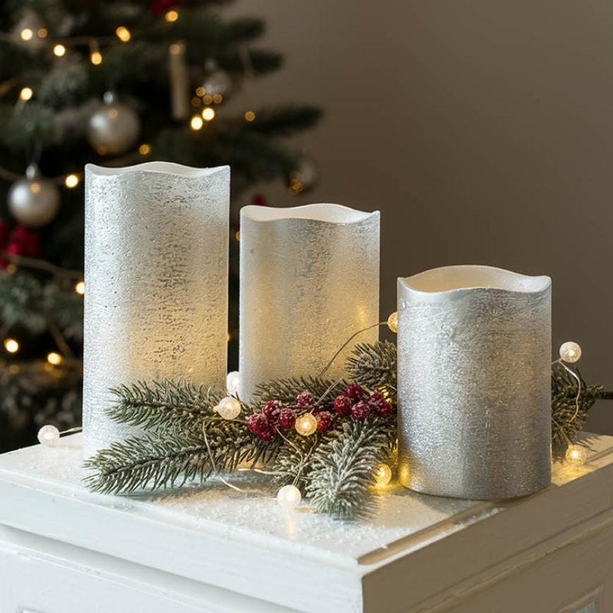 Komplekt 3× LED-küünlaid LED/3xAAA soe valge