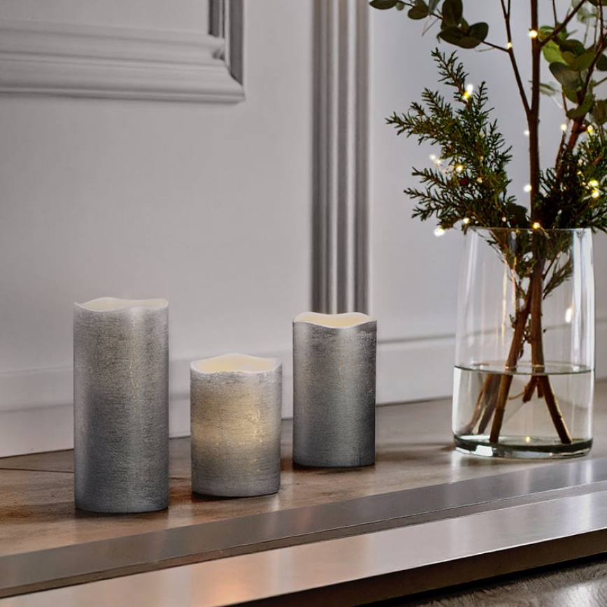 Komplekt 3× LED-küünlaid LED/3xAAA soe valge