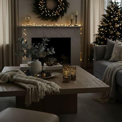 KOMPLEKT 2x LED jõulutuled 20xLED+10xLED/2xAA+3xAA soe valge