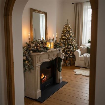 LED jõululatern LED/2xAA soe valge