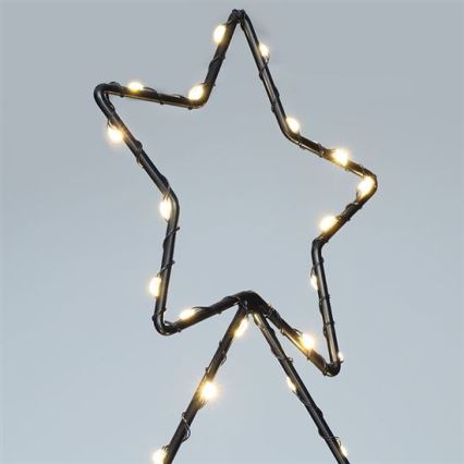 LED väljas kasutatav jõulukaunistus 85xLED/3xAA IP44 soe valge jõulukuusk