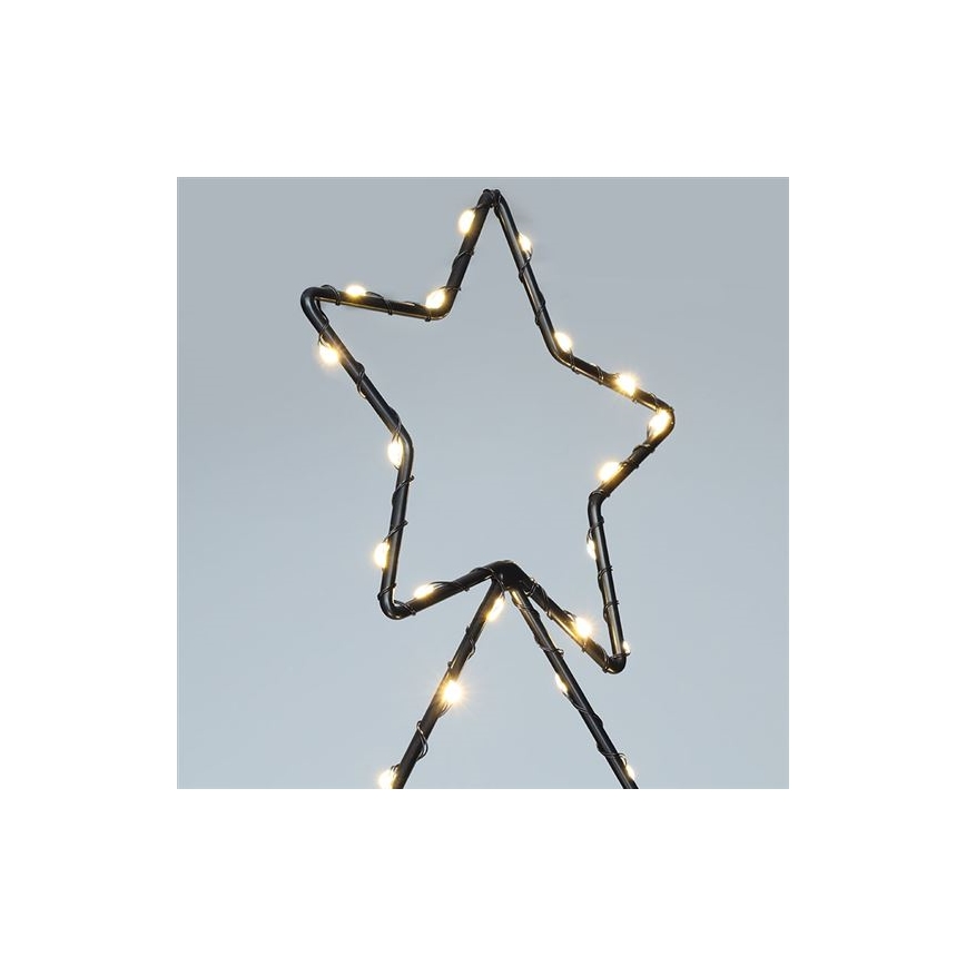 LED väljas kasutatav jõulukaunistus 85xLED/3xAA IP44 soe valge jõulukuusk