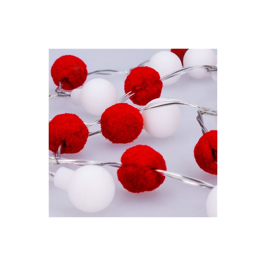 LED jõulukett 20xLED/2xAA 1,8 m soe valge