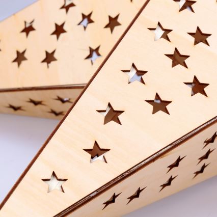 LED jõulukaunistus 20xLED/2xAA, beež täht, soe valge