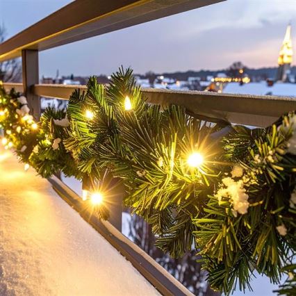 Väliskasutuseks mõeldud LED-jõulukaunistus GIRLANDA 80xLED/3xAA 500 cm IP44