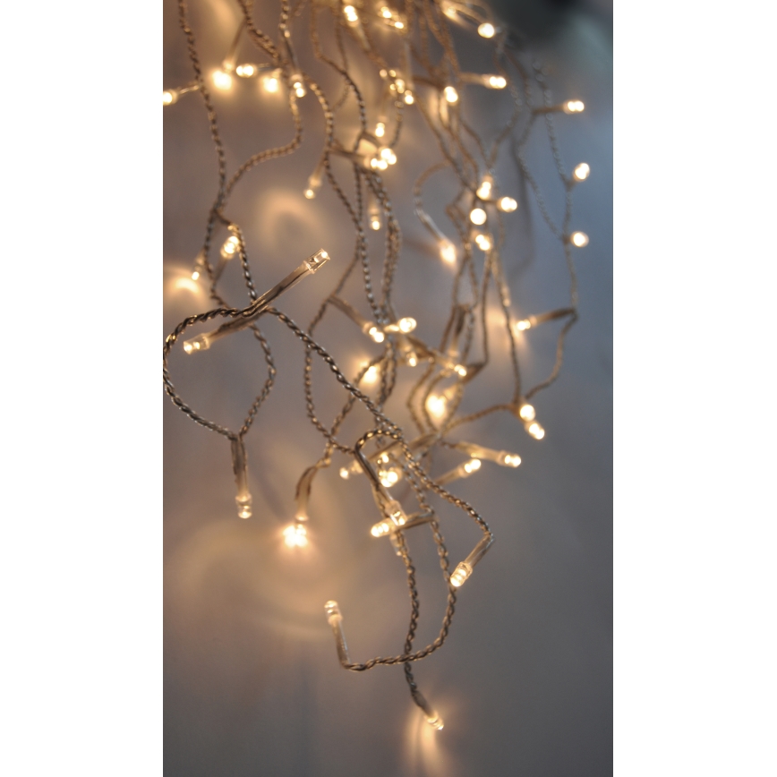 LED Välis  kardin 120xLED/8 funktsiooni 9m IP44 soe valge