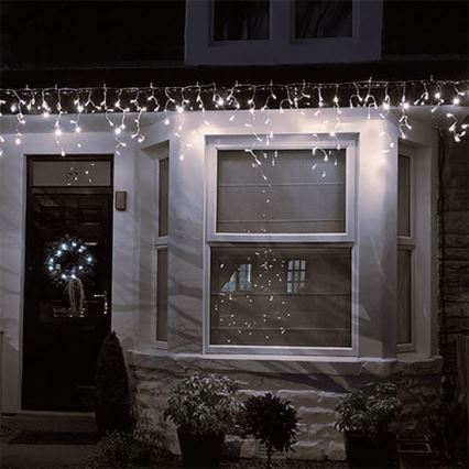 LED Välis  kardin 120xLED/8 funktsiooni 9m IP44 soe valge