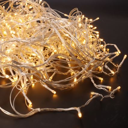 LED Väli jõuluteemaline valguskardin 360xLED/8 funktsiooni 15m IP44 soe valge