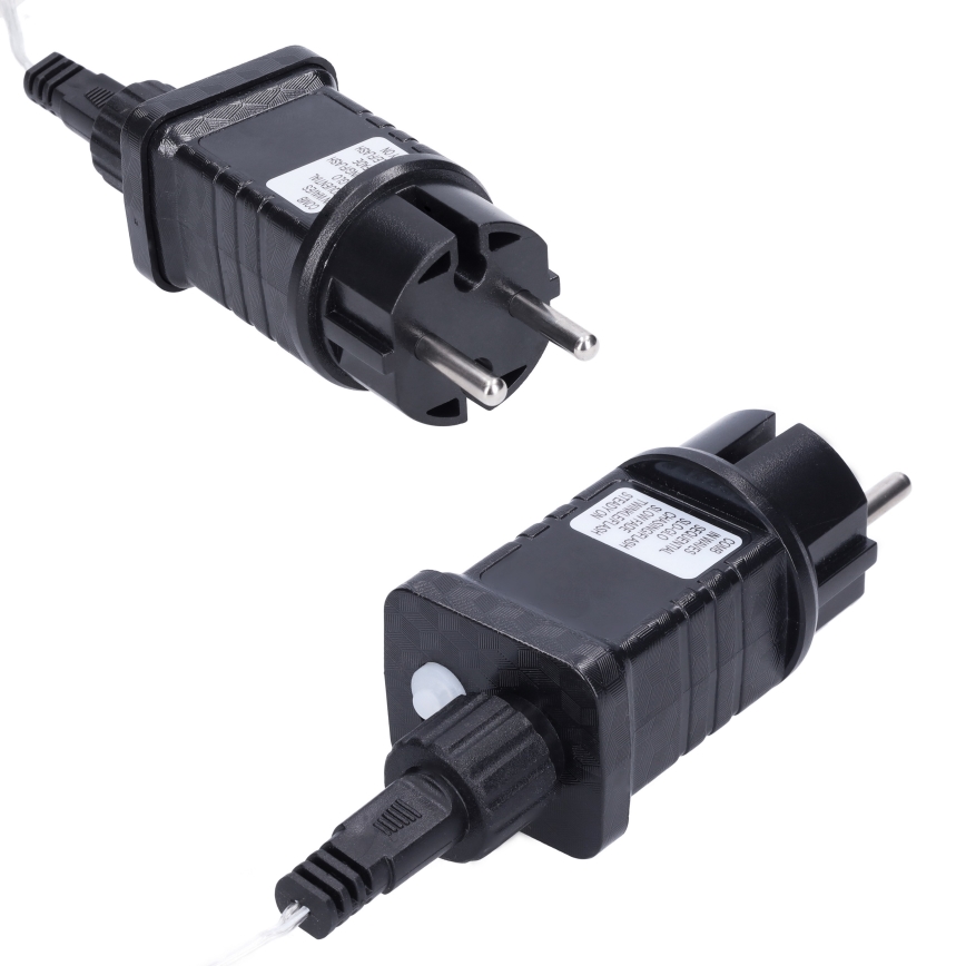 LED Väli jõuluteemaline valguskardin 360xLED/8 funktsiooni 15m IP44 soe valge