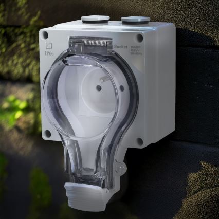 Niiskuskindel pistikupesa 230V/16A IP66