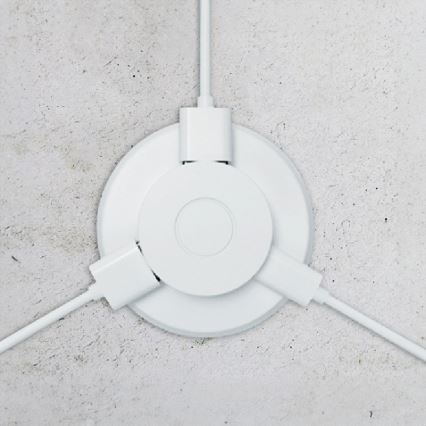 Sisseehitatud USB laadija USB A+C valge