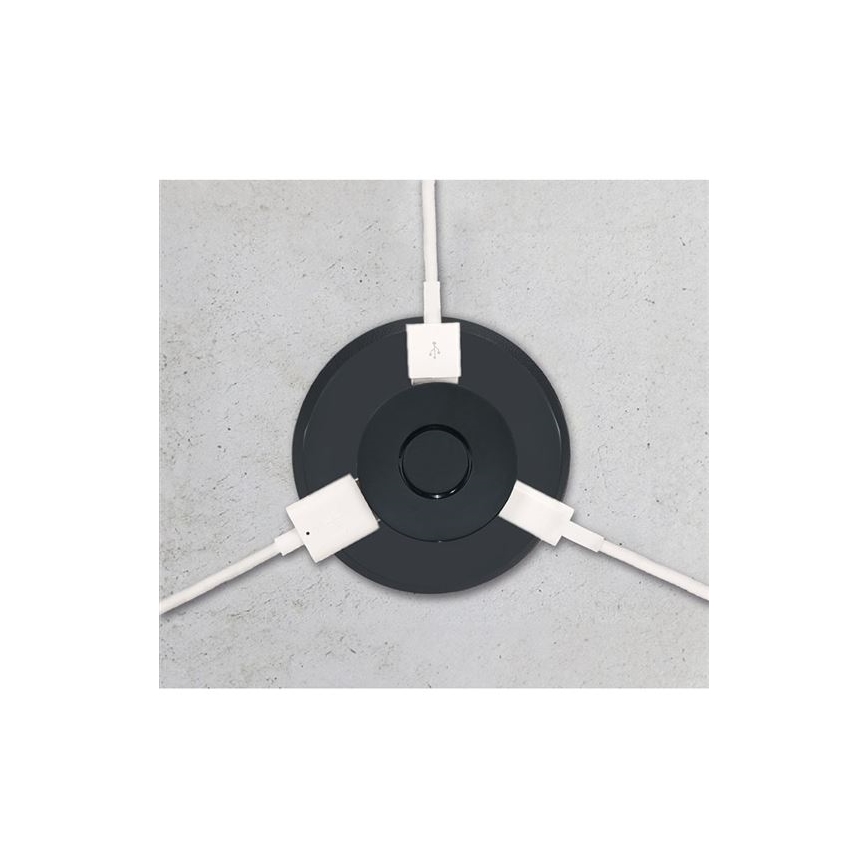 Sisseehitatud USB laadija USB A+C must