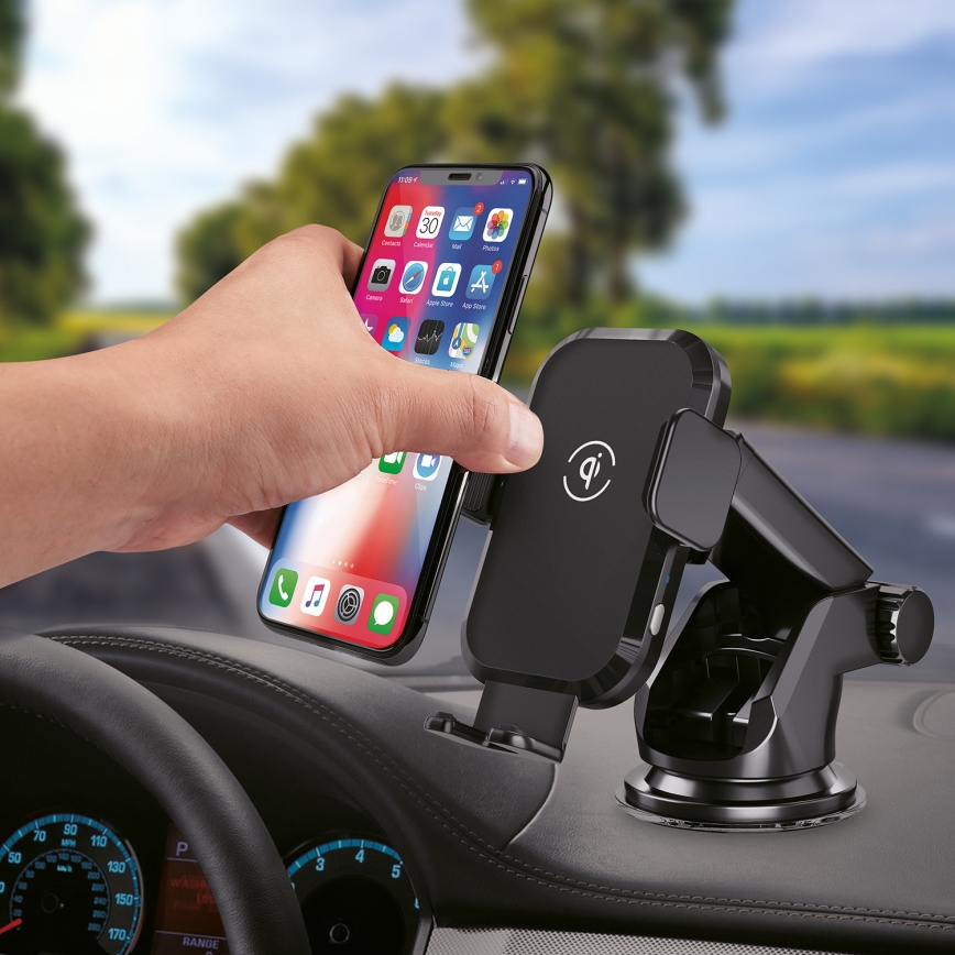Telefonihoidik autosse juhtmevaba laadimisega 15W