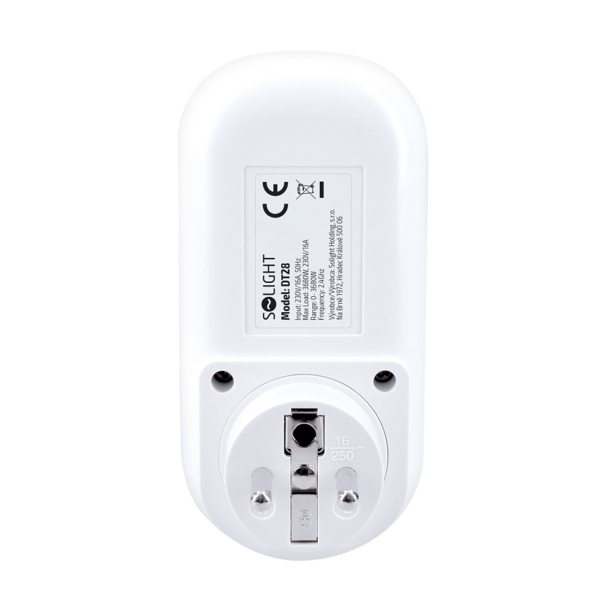 Solight DT28 - Nutipistik elektriarvestiga 230V Wi-Fi Tuya